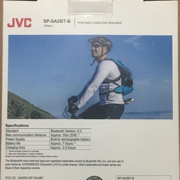 JVC SP-SA2BT-B Blutooth Speaker - Picture 3 of 4